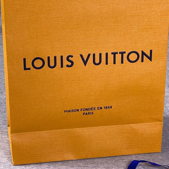 LOUIS VUITTON Shopping Tote Bag Authentic Gift Bag With Ribbon 14"x 9.75"x 4.25" - Picture 2 of 6